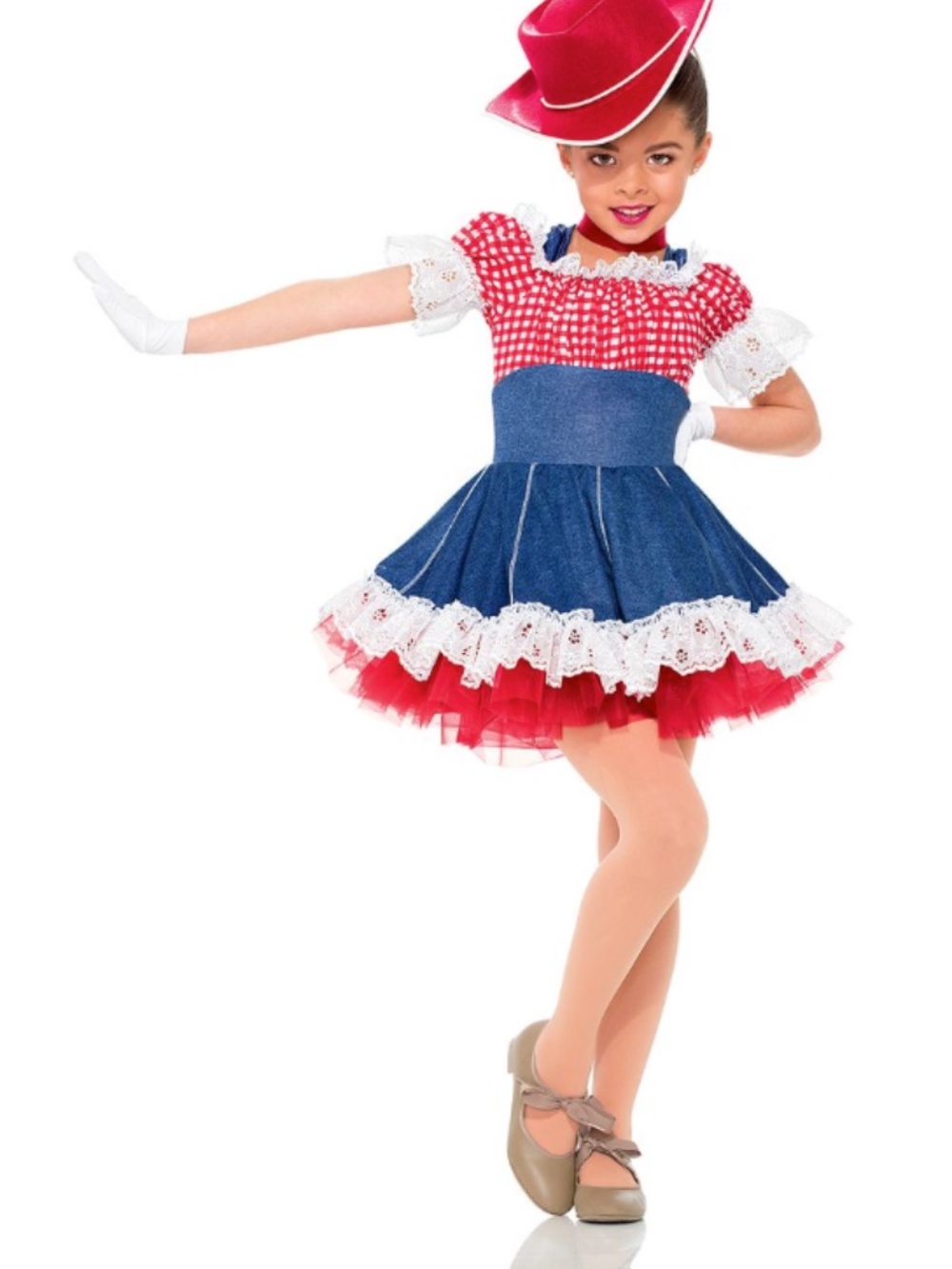 NEW! Art Stone/The Competitor Dance Costume "Party in the USA' Size: MC
